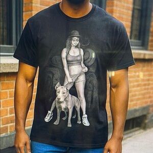 Black Graphic Short Sleeve Tee